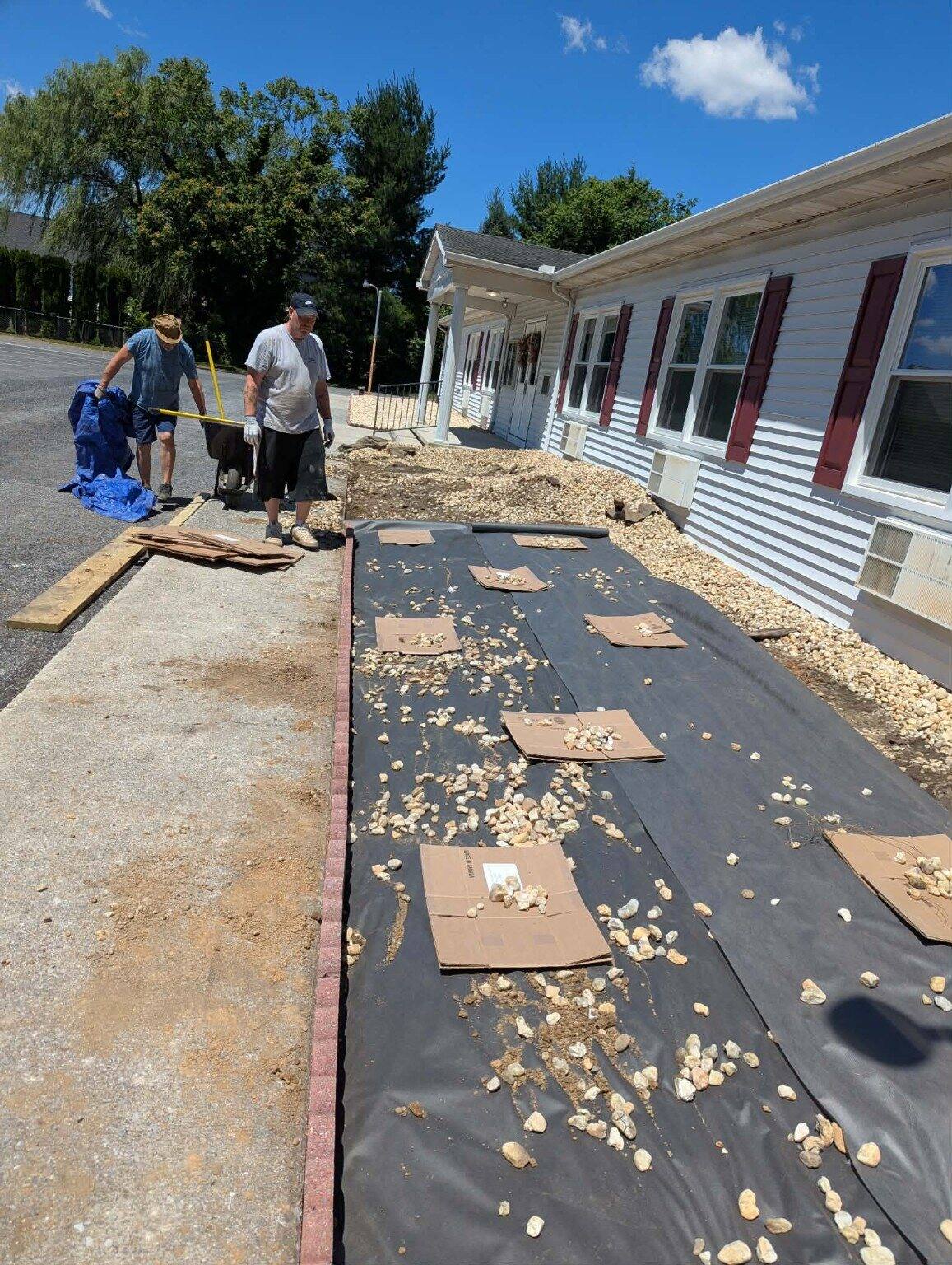 Landscape fabric preparation
