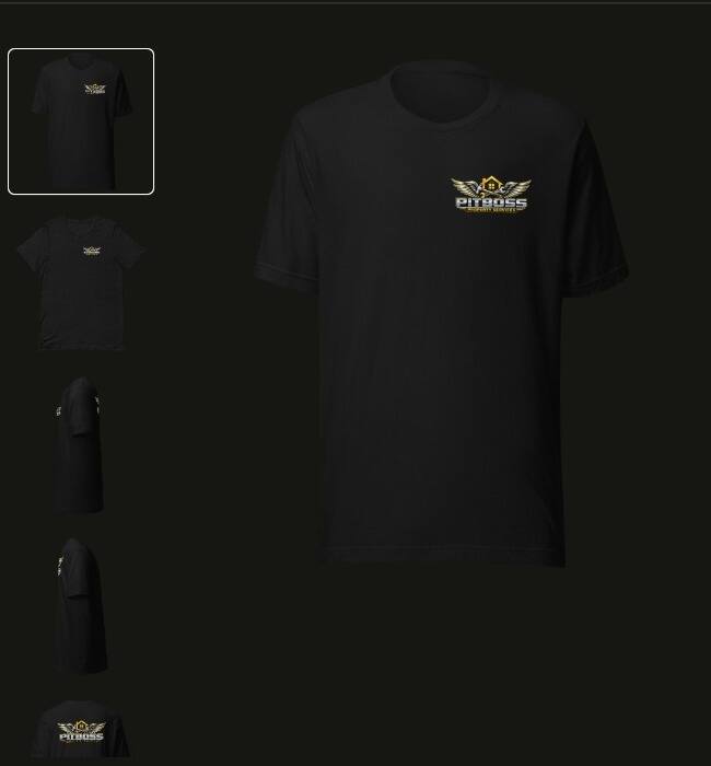Black Pitboss Property Services logo T-shirt